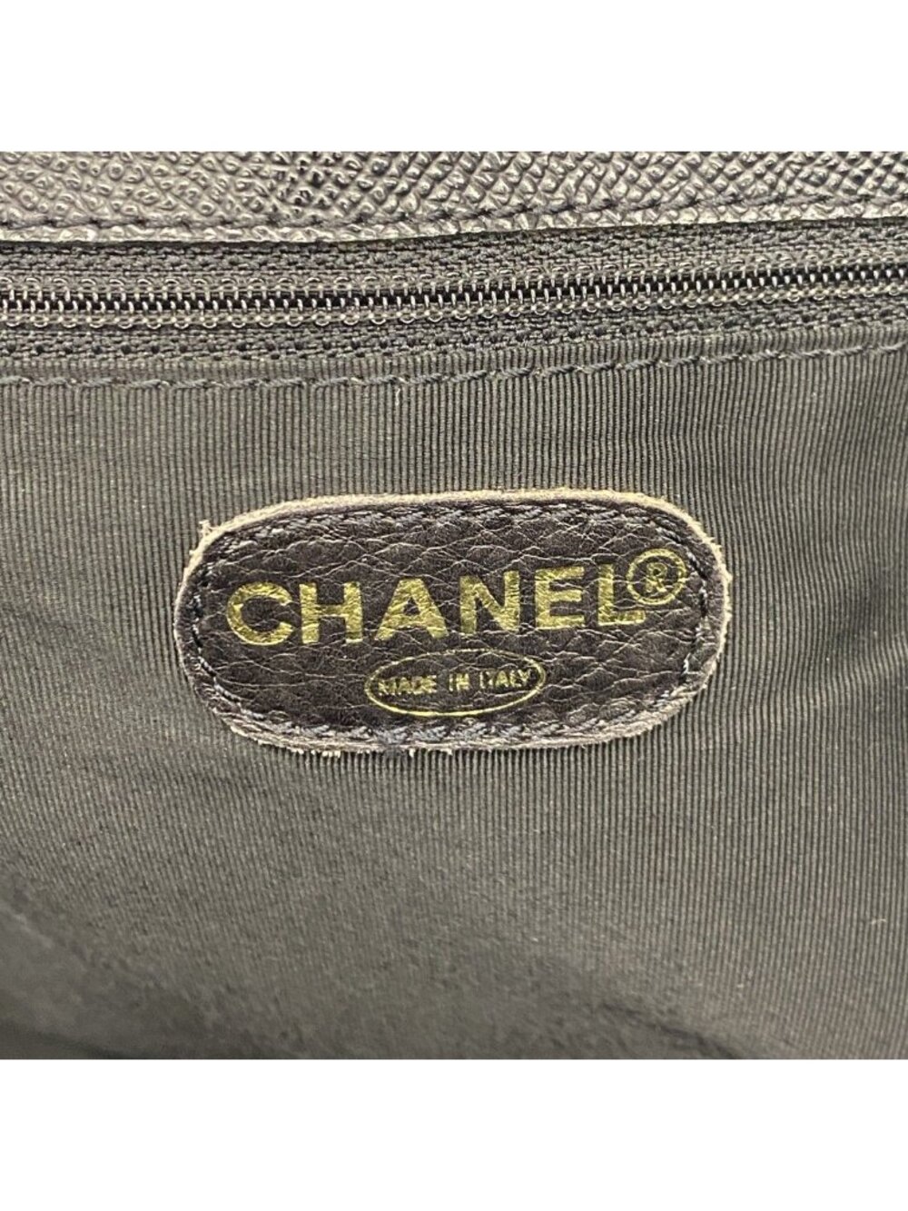 Chanel Tote Caviar Leather Black Gold - Picture 5 of 10